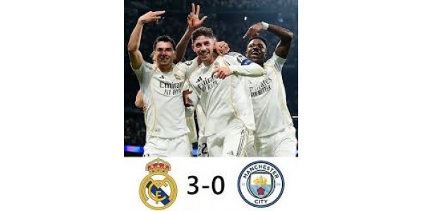 Real Madrid heeft Manchester City thuis met 3-0 verslagen.